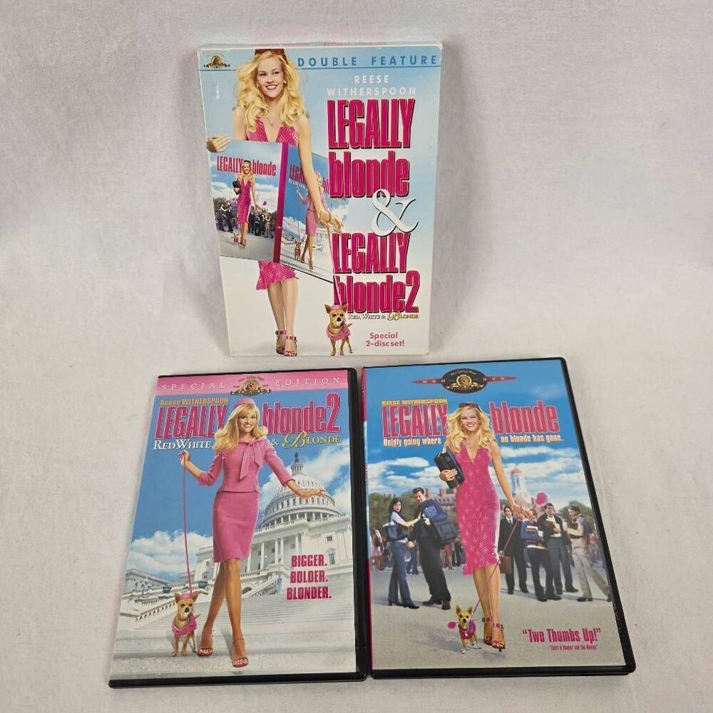 Legally Blonde 1 & 2 DVD Lot Reese Witherspoon 3